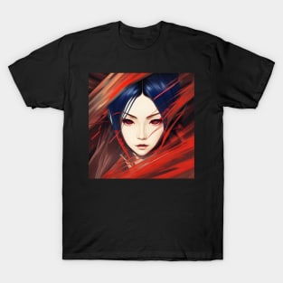 Beaux Animes Art Fantasy Japanese Girl Illustration Design T-Shirt